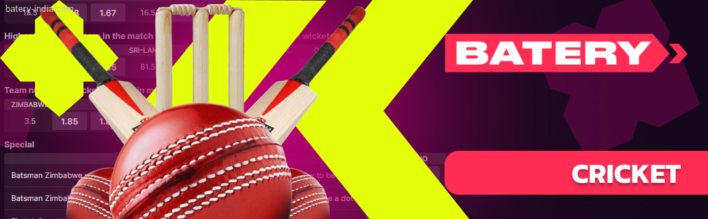 Batery Bet In-play and pre-match betting on cricket